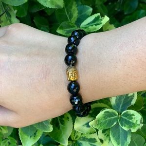 Host Pick!! Black and gold Buddha beaded bracelet